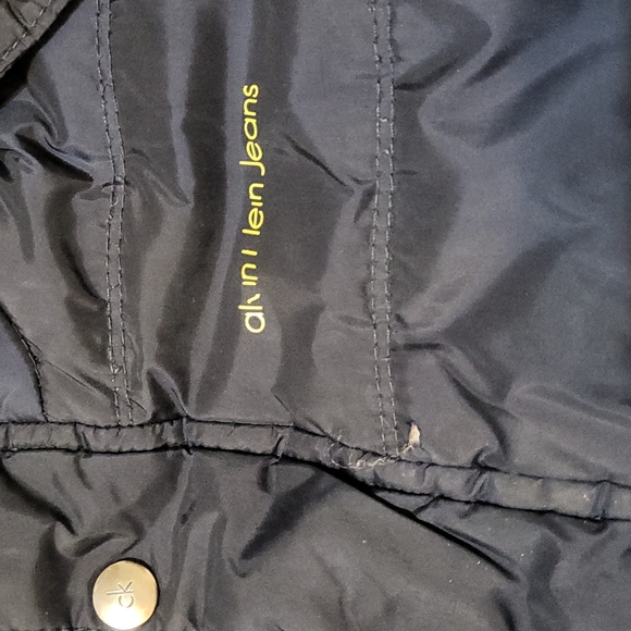 Calvin Klien winter coat 2T navy blue with lime green fleece lining 📦 - Picture 3 of 5